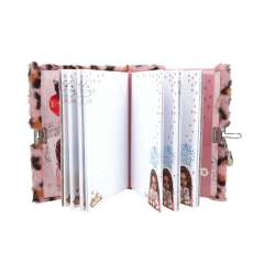 TOPModel COSY CAT Tagebuch mit Schloss Rosa - offen