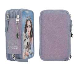 TOPModel 3 Fach Federtasche WOLF - hinten