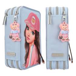 TOPModel 3 Fach Federtasche mit Applikation TEAM TEDDY - seitlich