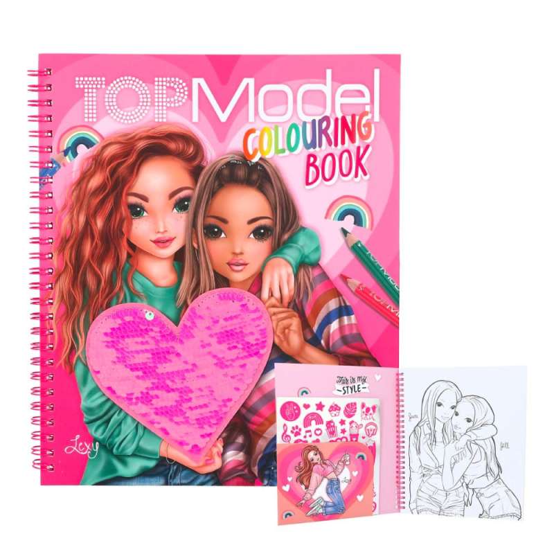 TOPModel Malbuch mit Pailletten