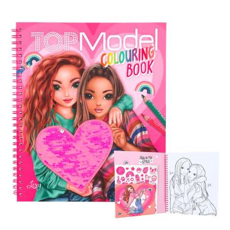 TOPModel Malbuch mit Pailletten