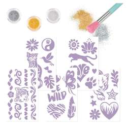 TOPModel Glitzer Tattoo Set FANTASY TIGER - Beispiel