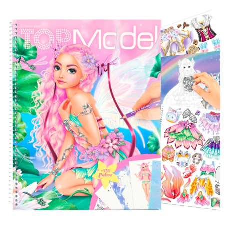 Create your TOPModel - Malbuch mit Stickern Fantasy