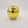 Spardose mit Schloss, Totenkopf, ca. 15 cm, sortiert, gelb gold
