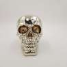 Spardose mit Schloss, Totenkopf, ca. 15 cm, sortiert, silber glänzend