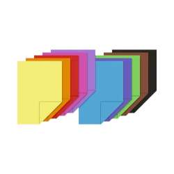 BRUNNEN Tonpapier - A4 und A3 - 10 bis 25 Blatt - 100 % Recyclingpapier - in verschiedenen Farben - A3, 10 Blatt - Farben
