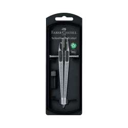 FABER-CASTELL Schnellverstellzirkel - verschiedene Durchmesser und Farben - silber 390mm - Packung