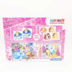 CLEMENTONI „Disney Princess“ Memo + Domino & 2 Puzzles Vorderseite