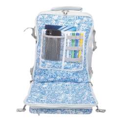 KATTBJÖRN Schulrucksack Classic Eat My Style Vordertasche Innenansicht blaues Design gefüllt