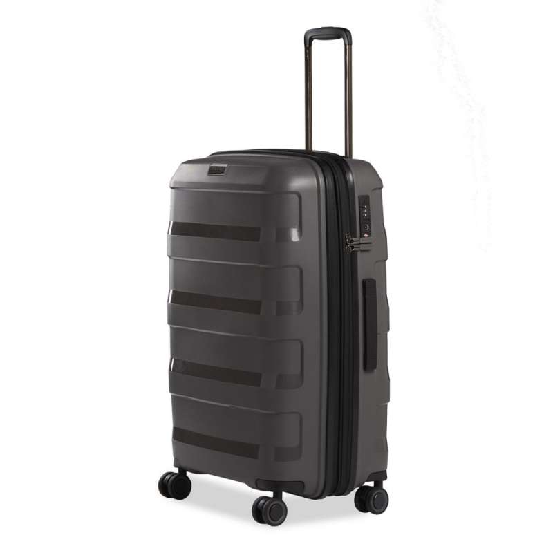 STRATIC Koffer Straw+ Hartschalenkoffer, Höhe 66 cm, Größe M dark grey seitlich 45 Grad