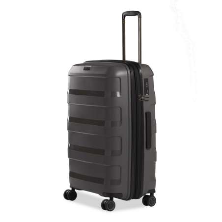 STRATIC Koffer Straw+ Hartschalenkoffer, Höhe 66 cm, Größe M dark grey seitlich 45 Grad