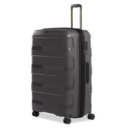 STRATIC Koffer Straw+ Hartschalenkoffer, Höhe 76 cm, Größe L dark grey seitlich 45 Grad