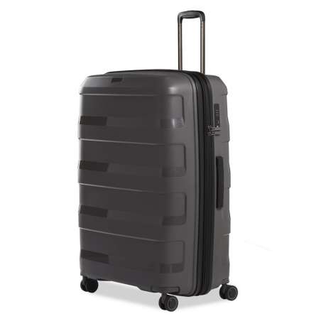 STRATIC Koffer Straw+ Hartschalenkoffer, Höhe 76 cm, Größe L dark grey seitlich 45 Grad