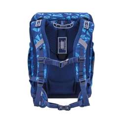 BELMIL Schulranzen SMARTY PLUS Set 5tlg -Glacier Blue Rückansicht