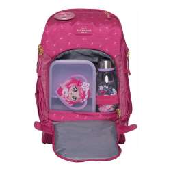 BECKMANN Schulranzen Active Air FLX 6 tlg - Cherry Front geöffnet