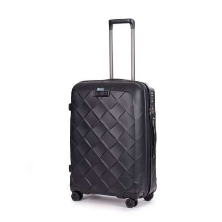STRATIC Koffer Leather&More Hartschalenkoffer, Höhe 66 cm, Größe M matt black seitlich 45 Grad