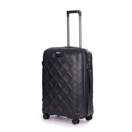 STRATIC Koffer Leather&More Hartschalenkoffer, Höhe 76 cm, Größe L matt black seitlich 45 Grad
