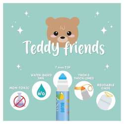 LEGAMI Teddy Friends 12er-Set malen 7mm ungiftig