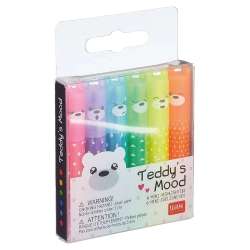 LEGAMI Mini-Textmarker 6er Set Neon-Teddy‘s Mood Verpackung