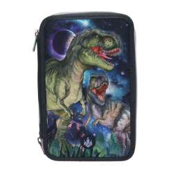 Dino World 3 Fach Federmäppchen LED GALAXY Front
