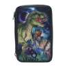 Dino World 3 Fach Federmäppchen LED GALAXY Front