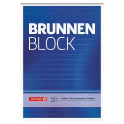 BRUNNEN Block Briefblock A5, liniert, 50 Blatt, blau