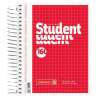 BRUNNEN Collegeblock Student A6, kariert, 160 Blatt, rot