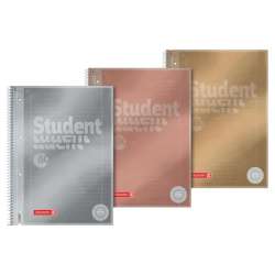 Brunnen Premium Student Metallic A4, Lineatur 27, 80 Blatt, sortiert