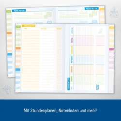 HÄFFT Aufgabenheft Farbenfroh SMART A5 Kids, undatiert & sortiert - Stundenplan