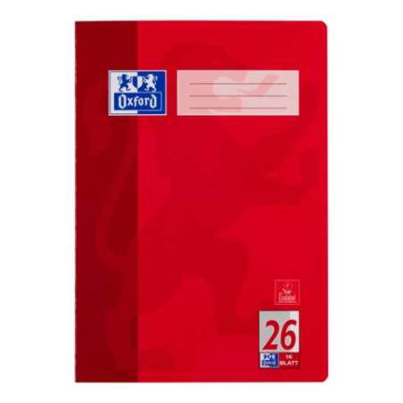 OXFORD Schulheft - Lineatur 26 kariert, DIN A4, 16 Blatt