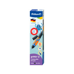 PELIKAN Tintenschreiber Griffix® neonschwarz Linkshänder Packung