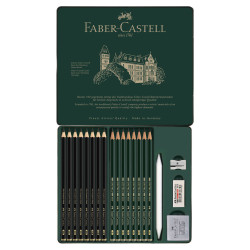 FABER-CASTELL Bleistift 9000 2x 8er Set CASTELL 9000 & PITT offen