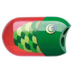 FABER-CASTELL Doppelanspitzer + Radierer Fisch offen