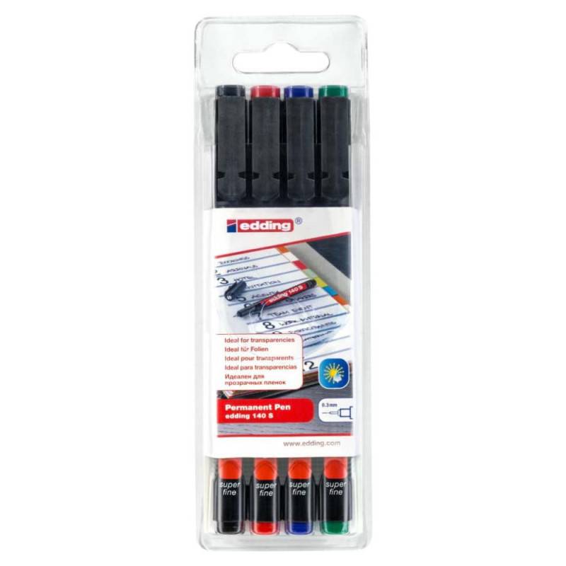 EDDING Ohp-Marker W-Fest Superfein 4er Set